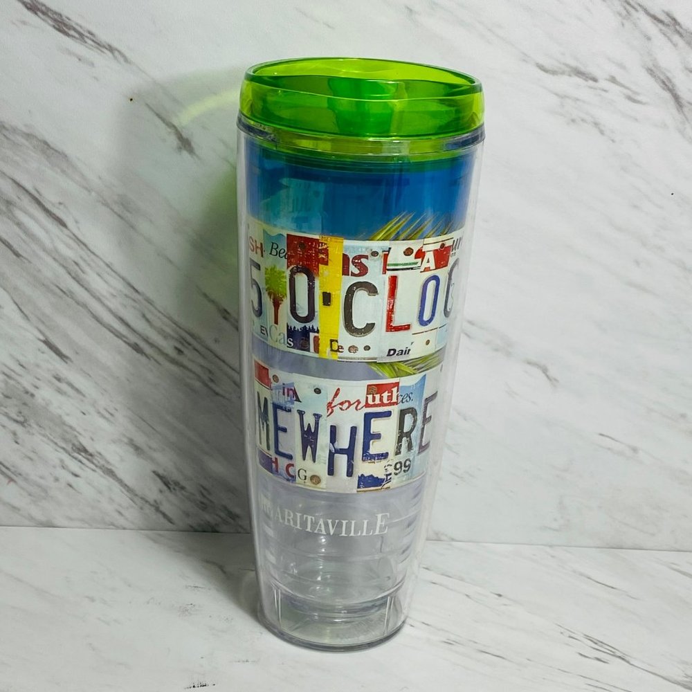 Margaritaville Tervis Style Tumbler Cup 26oz. 'Chill' Island Graphics w/lid